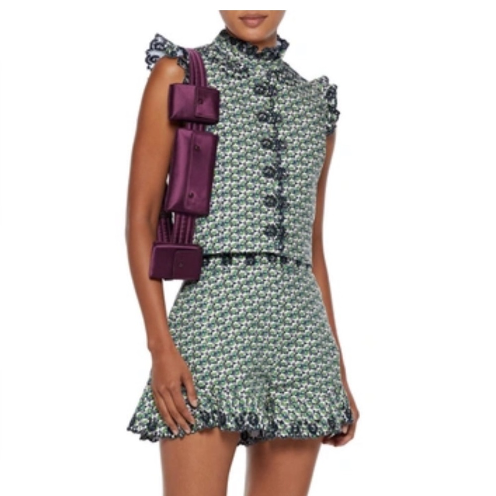 ISO: Paco Rabanne Green and Blue Patterned Women Shorts